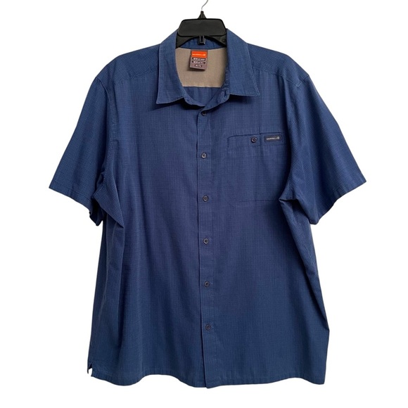 Merrell Other - Men’s Merrell Opti-Wick UPF 30+ Blue Short Sleeve Outdoor Hiking Shirt Size XXL